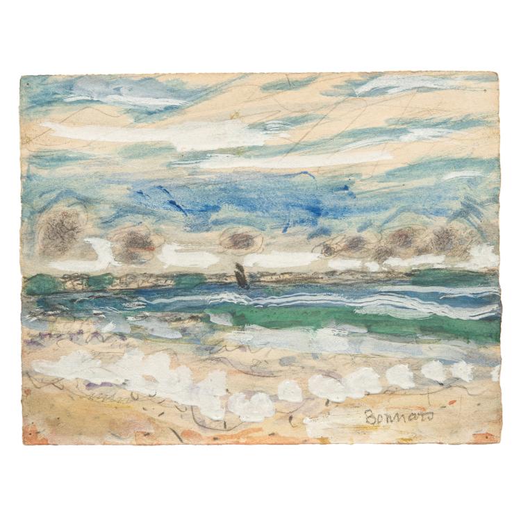 Hauptbild zu Objekt, 'Bord de mer, voilier au loin', presumably 1930, Pierre Bonnard, 175D 679