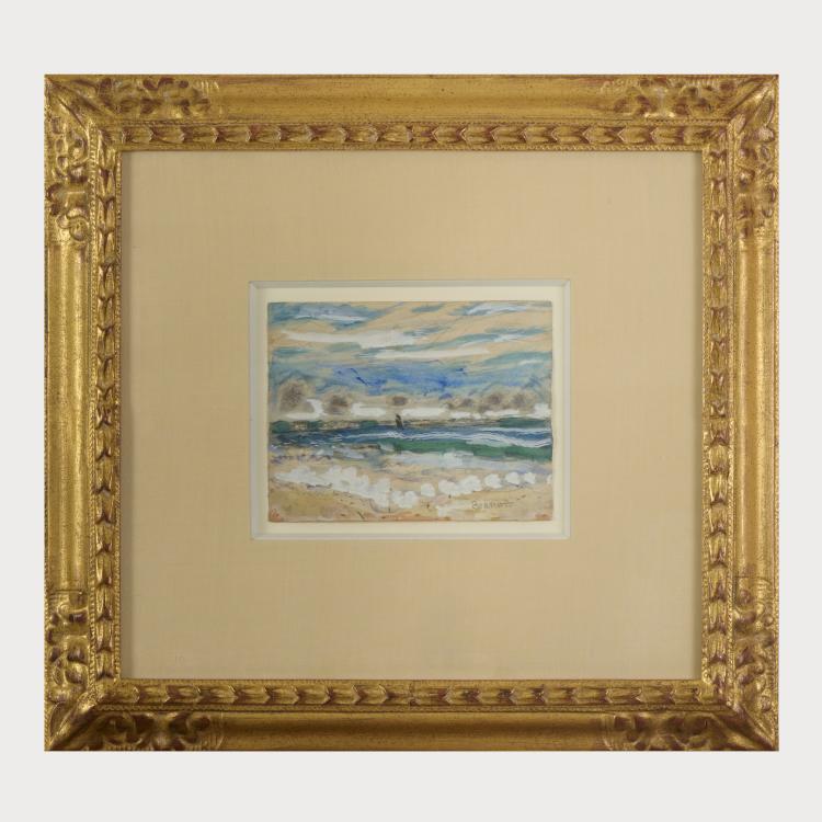 Bild 1 zu Objekt, 'Bord de mer, voilier au loin', presumably 1930, Pierre Bonnard, 175D 679