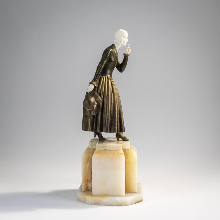 Bild 1 zu Objekt, Chryselephantin-Figur 'Hush', um 1922, Dem&egrave;tre H. Chiparus, Etling, Paris, 171B 290