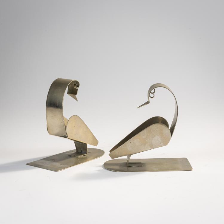 Bild 1 zu Objekt, Two 'Sparrow' bookends, c. 1930, Franz Hagenauer (attributed), Hagenauer, Wien, 171B 305