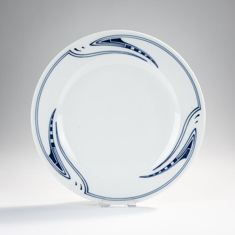 Hauptbild zu Objekt, Speiseteller 'Peitschenhieb', 1903/04, Henry van de Velde, Mei&szlig;en, KPM, 172A 4