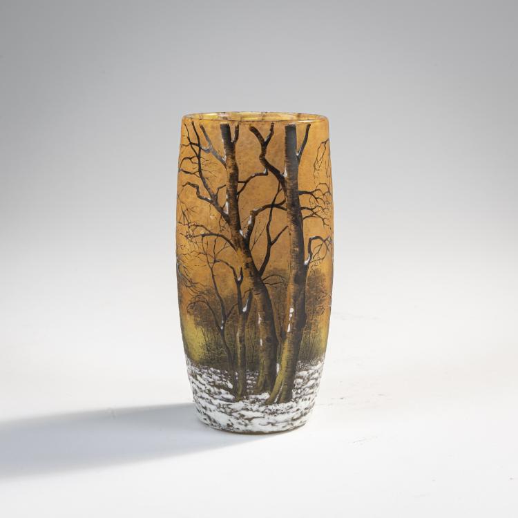 Bild 1 zu Objekt, Kleine Vase 'Cr&eacute;puscule neige' oder 'Paysage d'hiver', um 1902, Daum Fr&egrave;res, Nancy, 171A 34