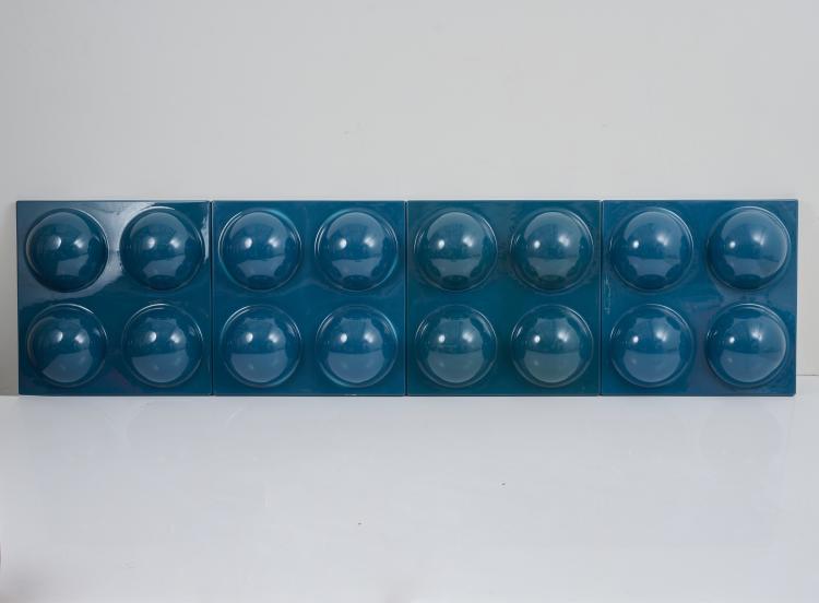 Hauptbild zu Objekt, Vier Wandappliken f&uuml;r die 'Visiona II', 1969/70, Verner Panton, Horlacher, Schweiz (zugeschrieben/attr.), 172A 174