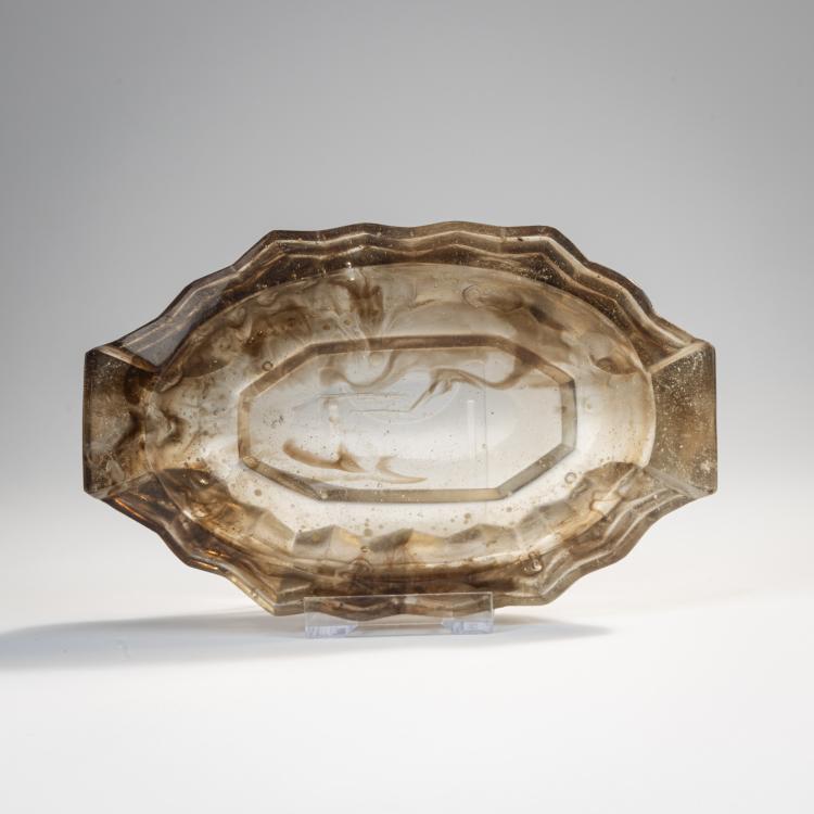 Bild 1 zu Objekt, 'Coupe ovale pliss&eacute;e', 1940, Fran&ccedil;ois D&eacute;corchemont, Decorchemont, Fran&ccedil;ois, Conches, 171A 90