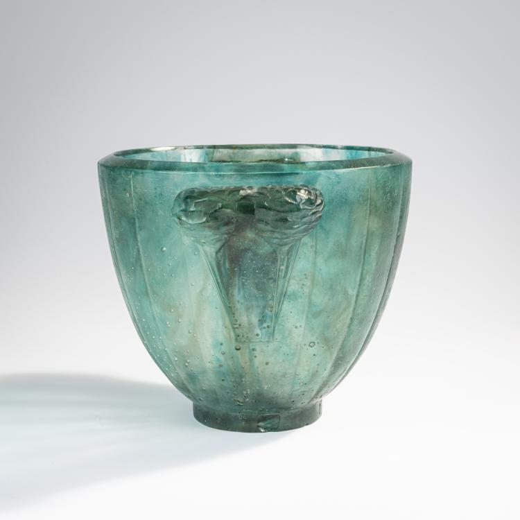 Bild 1 zu Objekt, 'Grand Bol deux anses fleurs', 1927, Fran&ccedil;ois D&eacute;corchemont, Decorchemont, Fran&ccedil;ois, Conches, 171A 81