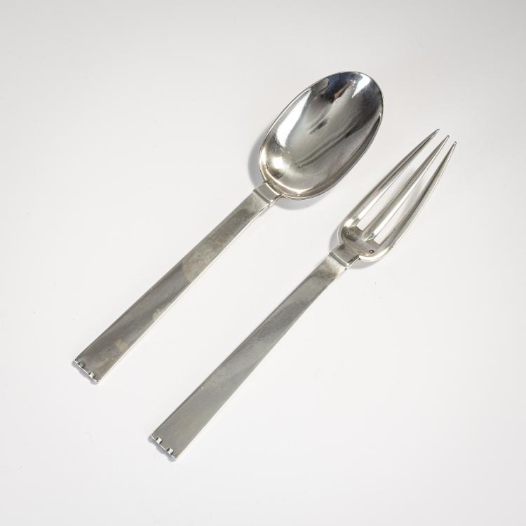 Hauptbild zu Objekt, Fork and spoon, c. 1930, Puiforcat, Paris, 171B 398