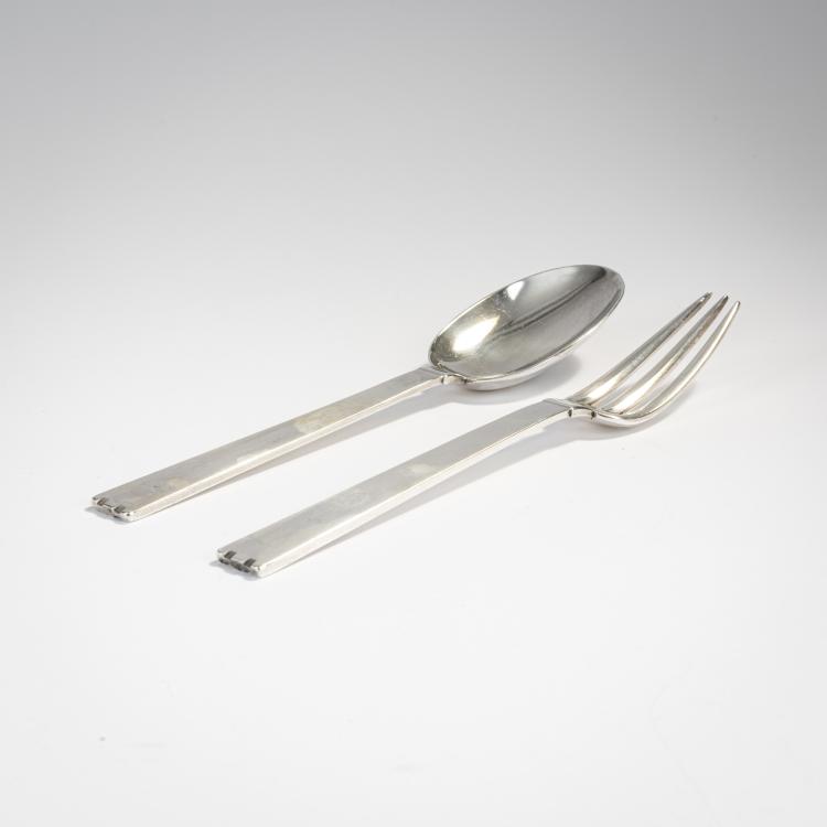 Bild 1 zu Objekt, Fork and spoon, c. 1930, Puiforcat, Paris, 171B 398