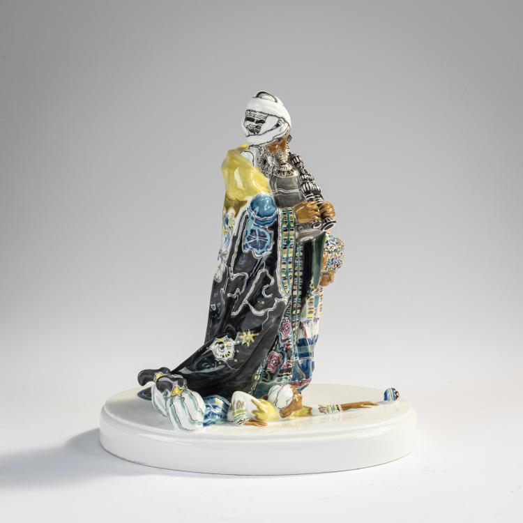 Bild 1 zu Objekt, 'Music group Bagpipers' from the 'Indian Parade', 1914, Carl Reschke, Berlin, KPM, 171B 351