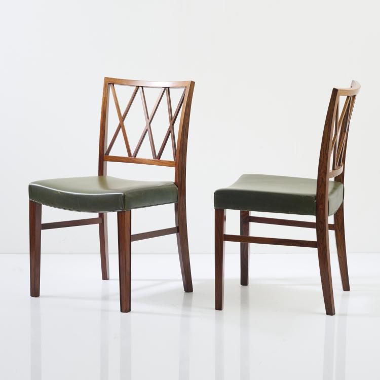 Bild 5 zu Objekt, Four dining room chairs, c. 1942, Ole Wanscher (attributed), Slagelse M&oslash;belvaerk, D&auml;nemark., 172A 164