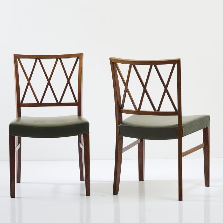 Bild 6 zu Objekt, Four dining room chairs, c. 1942, Ole Wanscher (attributed), Slagelse M&oslash;belvaerk, D&auml;nemark., 172A 164