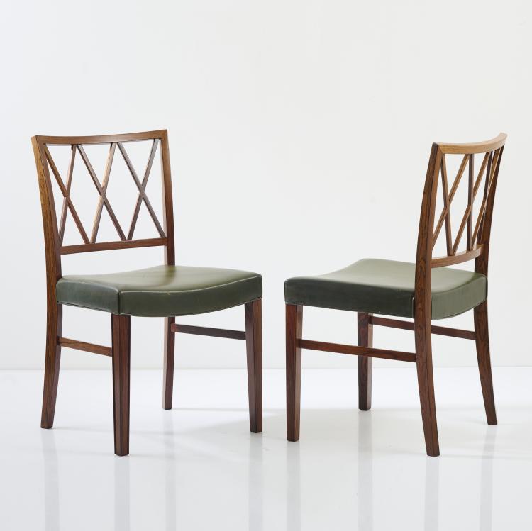 Bild 7 zu Objekt, Four dining room chairs, c. 1942, Ole Wanscher (attributed), Slagelse M&oslash;belvaerk, D&auml;nemark., 172A 164
