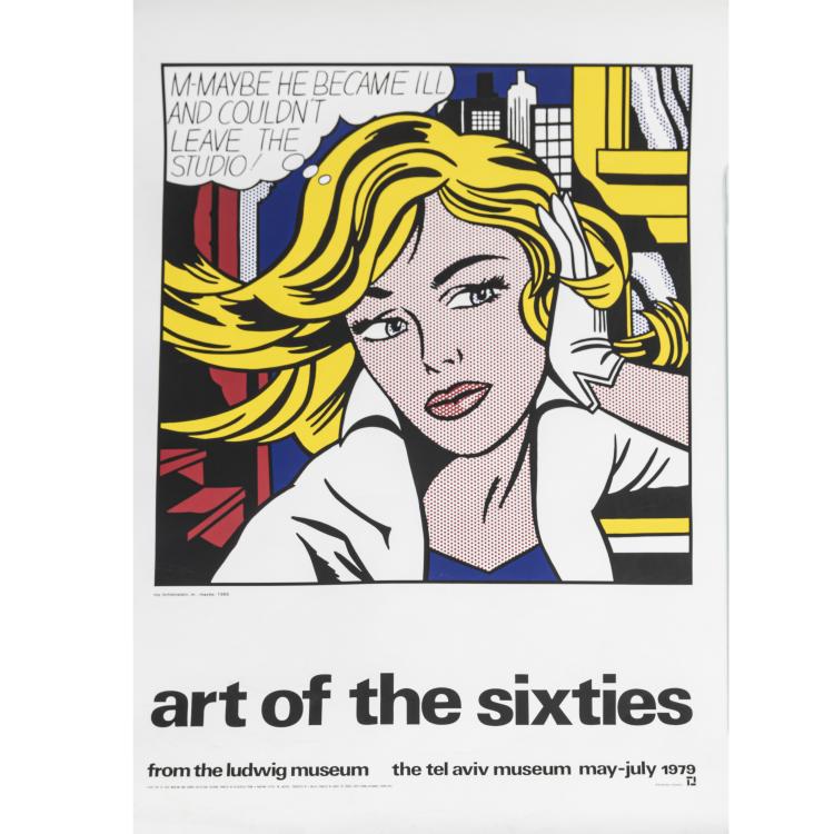 Hauptbild zu Objekt, Ausstellungsplakat 'art of the sixties' Ludwig Museum/Tel Aviv Museum, 1979, Roy Lichtenstein, 172C 468