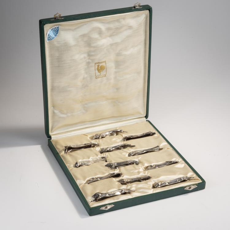 Bild 1 zu Objekt, Zw&ouml;lf Messerb&auml;nkchen, um 1925, Christofle, Paris, 171B 437