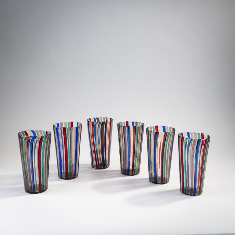 Bild 1 zu Objekt, Sechs Becher 'A canne', 1946/47, Gio Ponti, Venini & C., Murano, 173C 611
