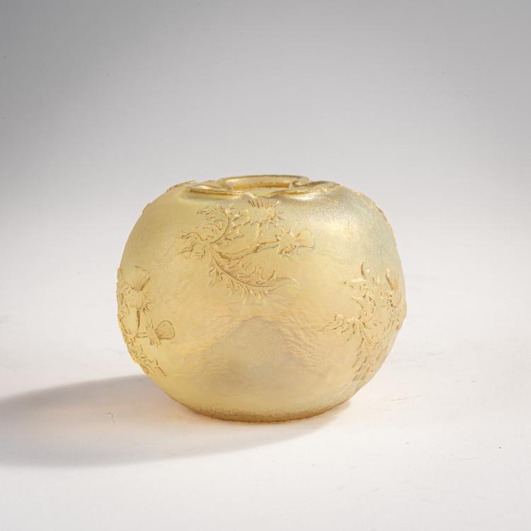 Hauptbild zu Objekt, Vase 'Chardons', um 1896, Daum Fr&egrave;res, Nancy, 171A 21