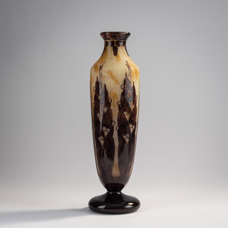 Hauptbild zu Objekt, Hohe Vase 'Lauriers', 1924-27, Schneider, Epinay-sur-Seine, 171A 192