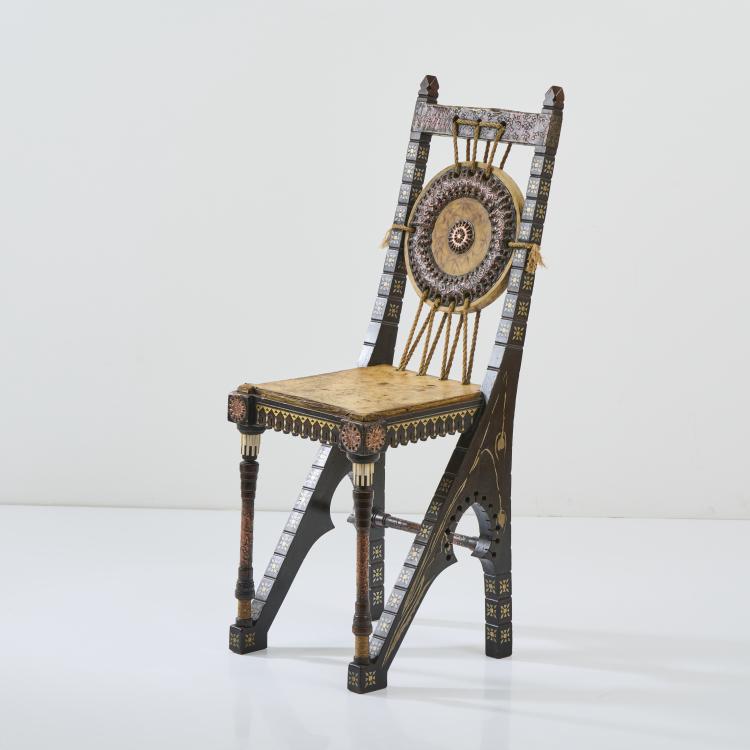 Hauptbild zu Objekt, Side chair, 1895, Carlo Bugatti, Bugatti, 171A 210