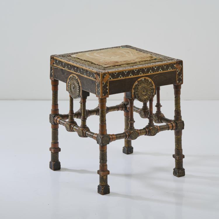 Hauptbild zu Objekt, Stool, c. 1900, Carlo Bugatti, Bugatti, Carlo, 171A 211