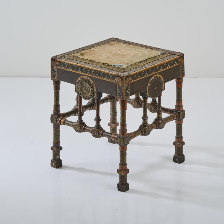 Bild 1 zu Objekt, Stool, c. 1900, Carlo Bugatti, Bugatti, Carlo, 171A 211