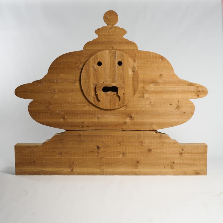 Hauptbild zu Objekt, Bett 'Bocca della Verit&agrave;', 1974, Mario Ceroli, Poltronova, Pistoia, 172A 113