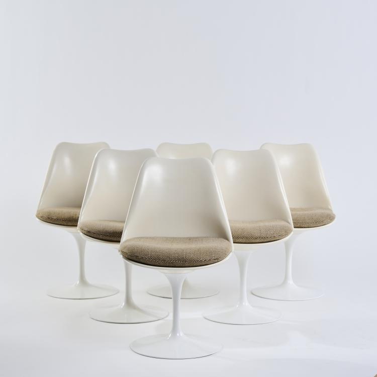 Hauptbild zu Objekt, 6 'Tulip' - '151' chairs, 1956, Eero Saarinen, Knoll International, New York, 172A 145