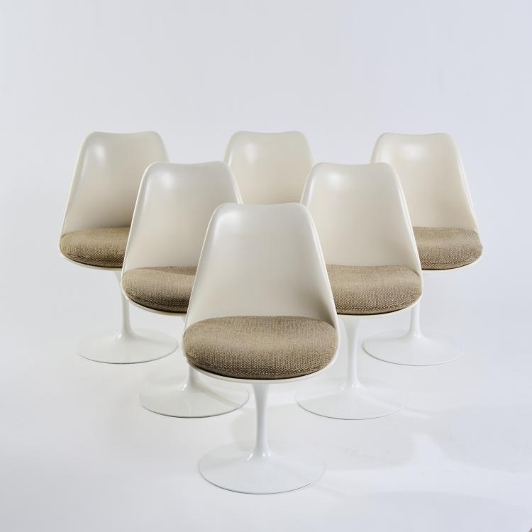 Bild 1 zu Objekt, 6 'Tulip' - '151' chairs, 1956, Eero Saarinen, Knoll International, New York, 172A 145