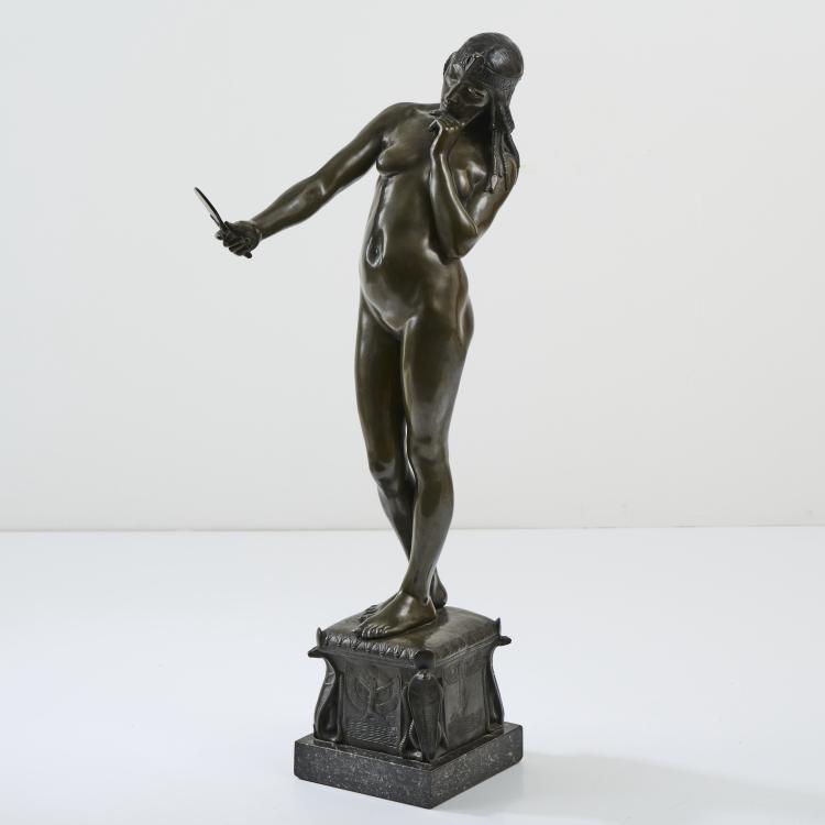 Hauptbild zu Objekt, '&Auml;gypterin mit Handspiegel', um 1910, Michael M&ouml;rtl, 171B 316