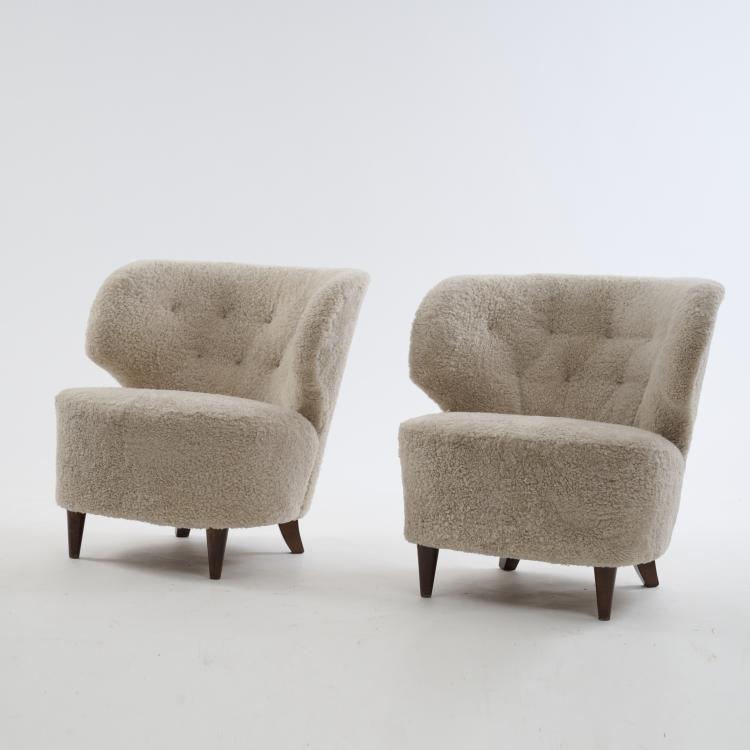 Hauptbild zu Objekt, Two armchairs, 1940s, Carl Johan Boman, Boman Oy, Turku, 172B 270