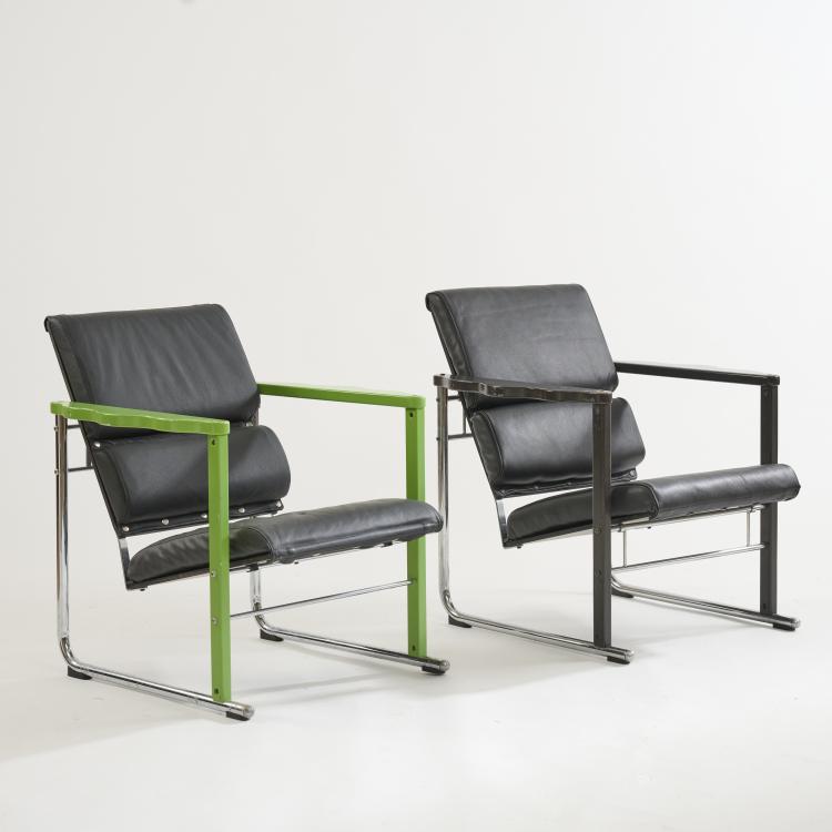 Hauptbild zu Objekt, Two armchairs 'Experiment 401', 1982, Yrj&ouml; Kukkapuro, Avarte, Helsinki, 172B 380