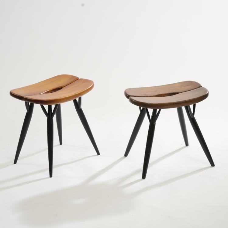 Bild 2 zu Objekt, Two 'Pirkka' stools, 1955, Ilmari Tapiovaara, Laukaan Puu Ltd., Helsinki; Asko Oy, Helsinki, 172B 344