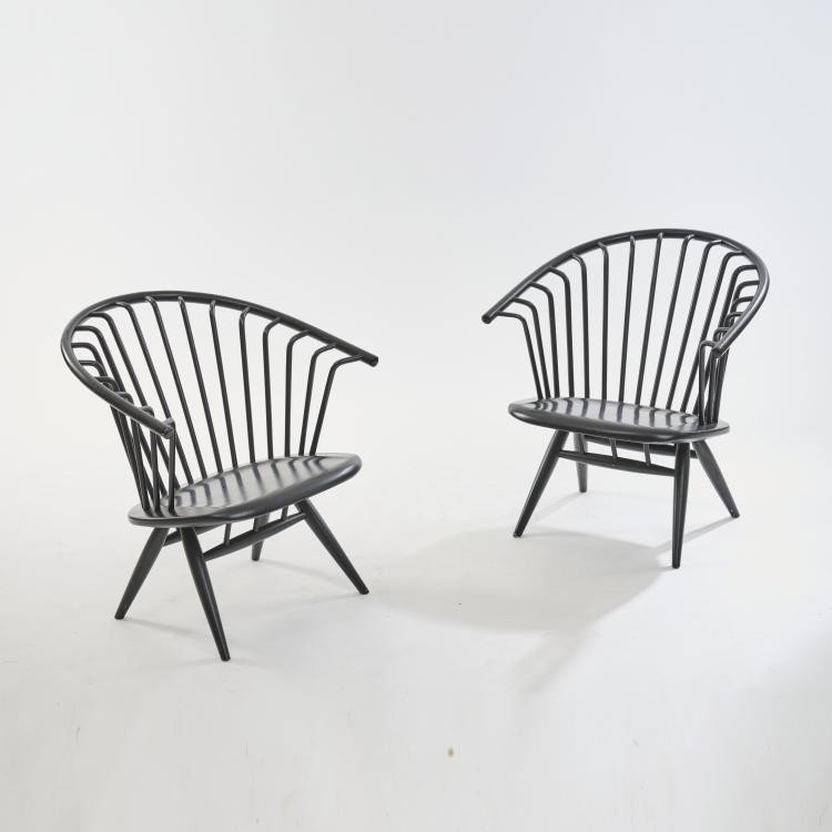 Bild 1 zu Objekt, Two 'Crinolette' armchairs, 1962, Ilmari Tapiovaara, Asko Oy, Helsinki, 172B 365