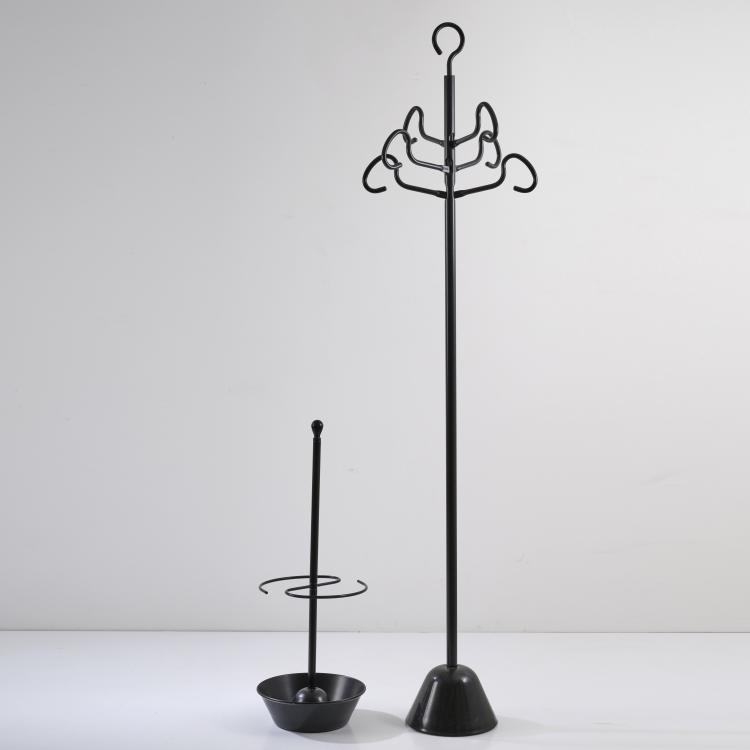 Hauptbild zu Objekt, Clothes rack 'Servomanto', 1985 and umbrella stand 'Servopluvio', 1961/80, Achille Castiglioni,Pier Giacomo Castiglioni, Zanotta, Nova Milanese, 173A 260
