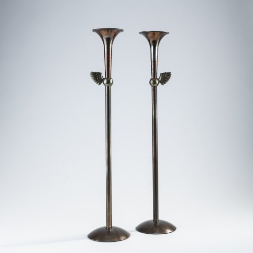 Two 'Herald' candlesticks, 1995