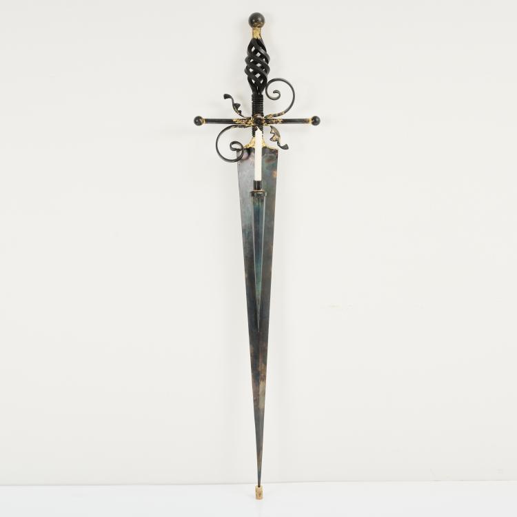 Hauptbild zu Objekt, Wall candelabrum 'Sword', c. 1986, Mark Brazier-Jones, Brazier-Jones, Mark, Buckland, Buntingford, 172A 182