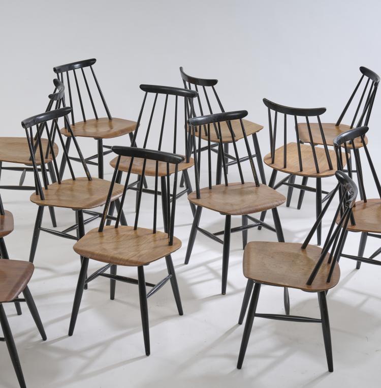 Bild 1 zu Objekt, 13 chairs 'Fanett', c. 1949, Ilmari Tapiovaara, Edsby Verken, Edsby, 172B 292