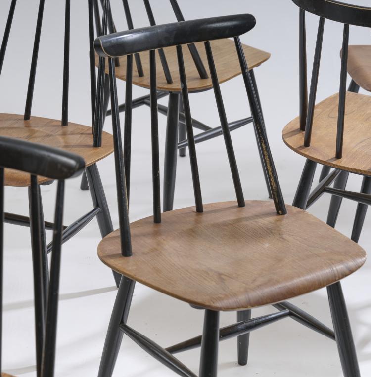 Bild 4 zu Objekt, 13 chairs 'Fanett', c. 1949, Ilmari Tapiovaara, Edsby Verken, Edsby, 172B 292