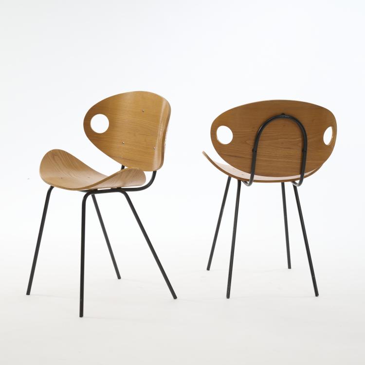 Bild 2 zu Objekt, Zwei St&uuml;hle 'Ulla' um 1955, Olavi Kettunen, Merivaara J. Oy, Helsinki, 172B 349