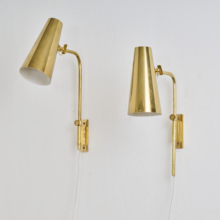 Hauptbild zu Objekt, Two wall lights, 1950s, Paavo Tynell, Idman Oy, Vilhonvuorenkatu, 172B 300