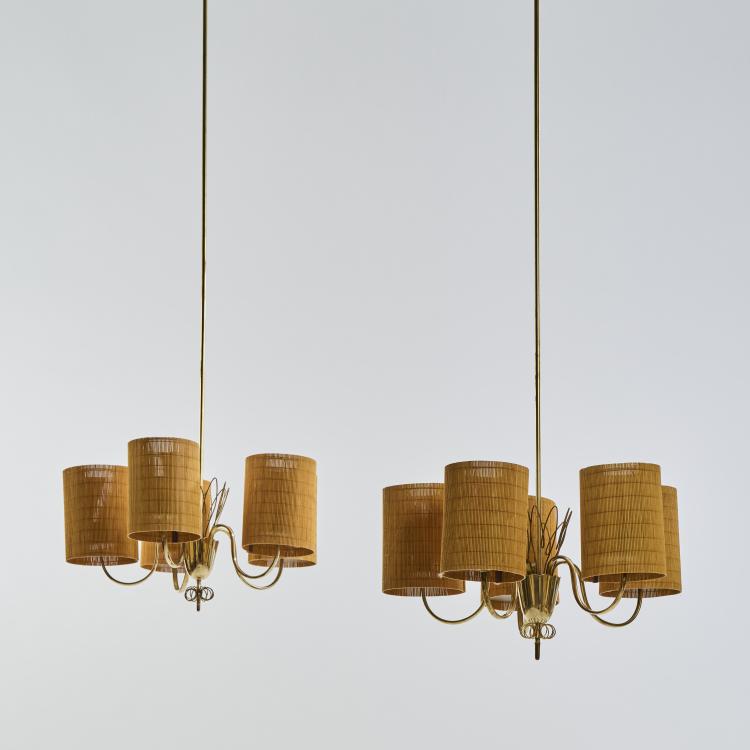 Hauptbild zu Objekt, Two ceiling lights '9032', 1940s, Paavo Tynell, Taito Oy, Vilhonvuorenkatu, 172B 265