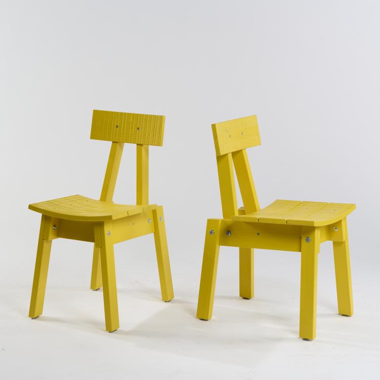 Hauptbild zu Objekt, Two 'Industriell' chairs, 2018, Piet Hein Eek, IKEA, &Auml;lmhult, 173B 575