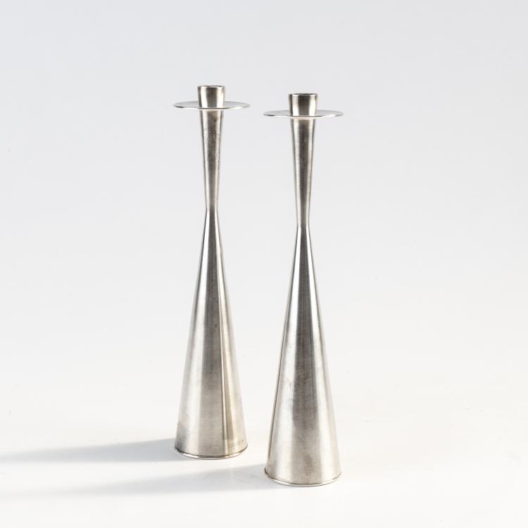 Bild 1 zu Objekt, Two candlesticks, 1957, Tapio Wirkkala, Kultakeskus Oy, H&auml;meenlinna, 172B 352