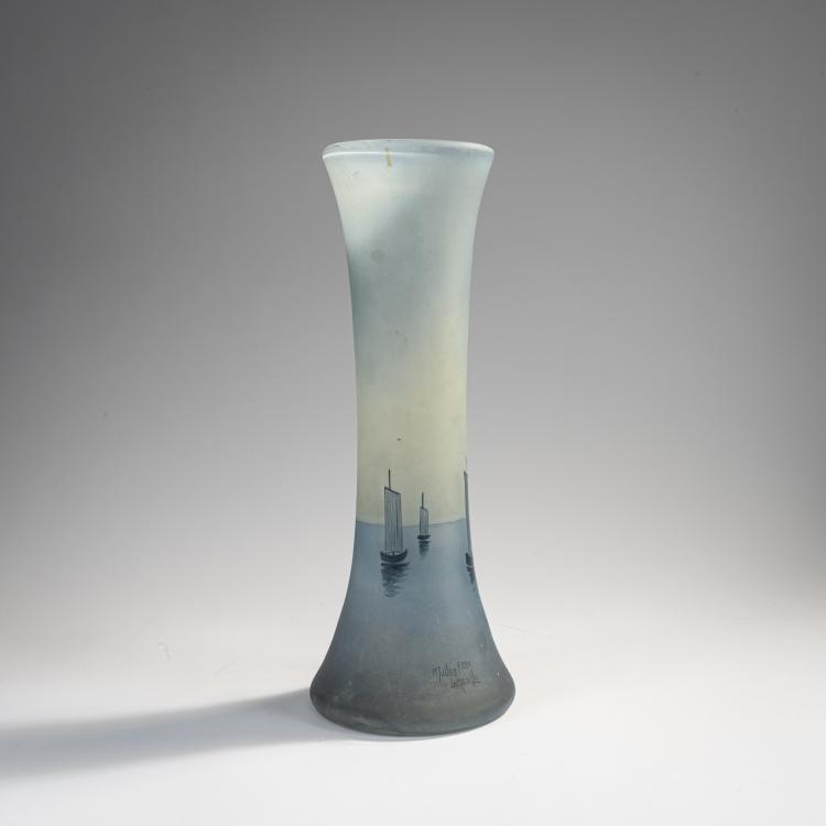 Bild 1 zu Objekt, Gro&szlig;e Vase 'Voiliers', um 1935, Muller Fr&egrave;res, Lun&eacute;ville, 171A 182