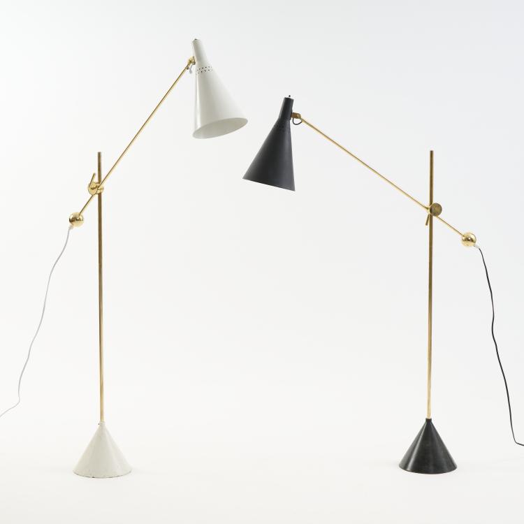 Hauptbild zu Objekt, Two floor lamps, 1950s, Tapio Wirkkala, Idman Oy, Vilhonvuorenkatu, 172B 312