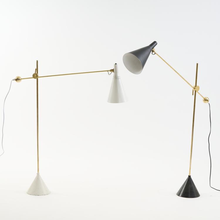 Bild 1 zu Objekt, Two floor lamps, 1950s, Tapio Wirkkala, Idman Oy, Vilhonvuorenkatu, 172B 312