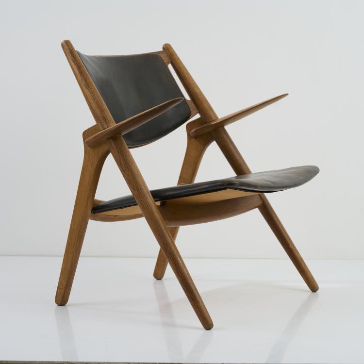Hauptbild zu Objekt, 'Sawbuck chair - CH-28' armchair, 1951, Hans J. Wegner, Carl Hansen & Son, Kopenhagen, 172A 166