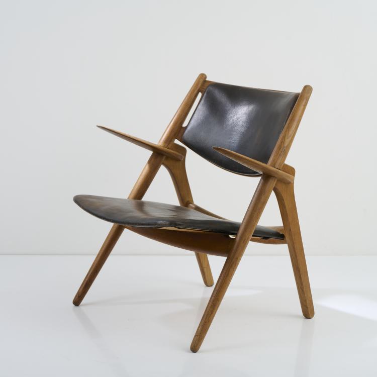 Bild 3 zu Objekt, 'Sawbuck chair - CH-28' armchair, 1951, Hans J. Wegner, Carl Hansen & Son, Kopenhagen, 172A 166