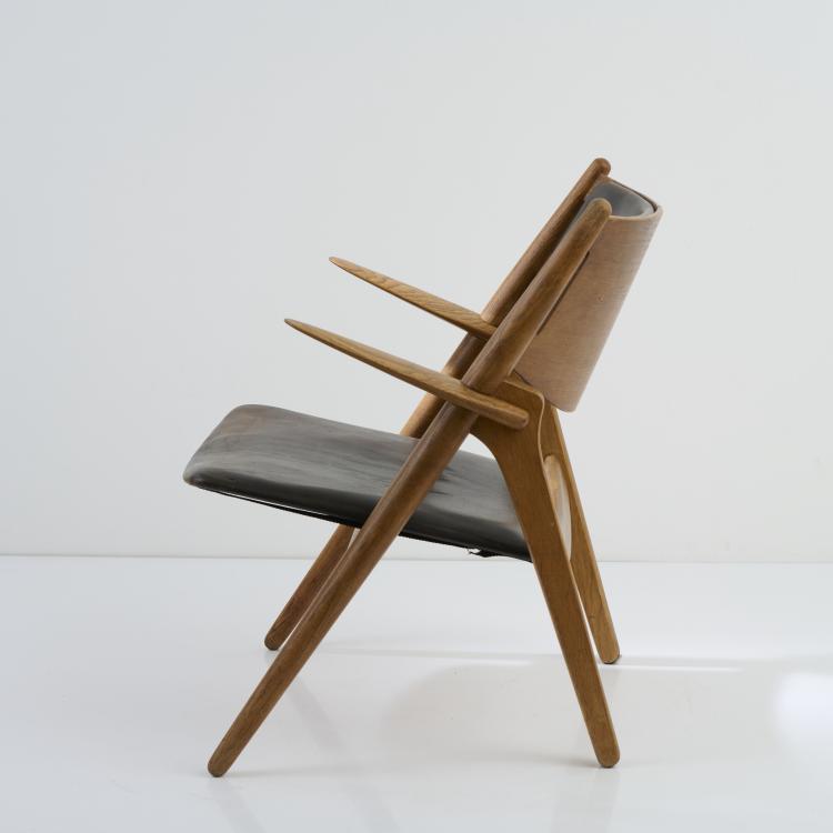Bild 5 zu Objekt, 'Sawbuck chair - CH-28' armchair, 1951, Hans J. Wegner, Carl Hansen & Son, Kopenhagen, 172A 166