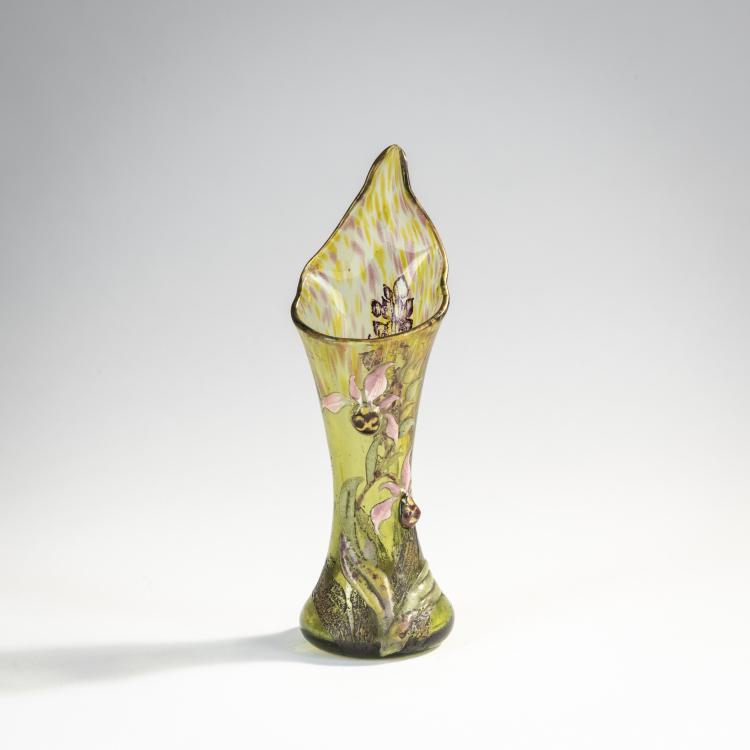 Hauptbild zu Objekt, Small Vase 'Ophrys apifera et Orchis', 1890-94, Emile Gall&eacute;, Gall&eacute;, Emile, Nancy, 171A 95
