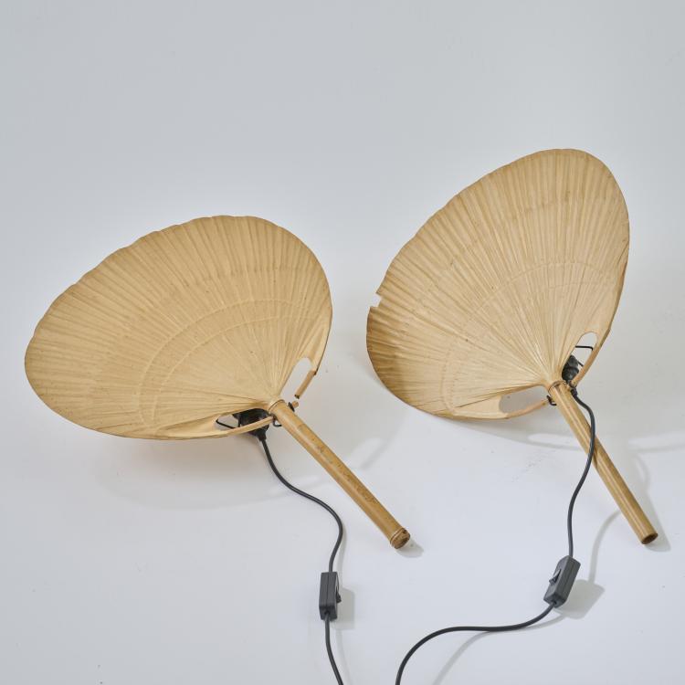 Hauptbild zu Objekt, Two wall lights 'Uchiwa IV', 1973, Ingo Maurer, Design M, Maurer, Ingo, M&uuml;nchen, 172A 43