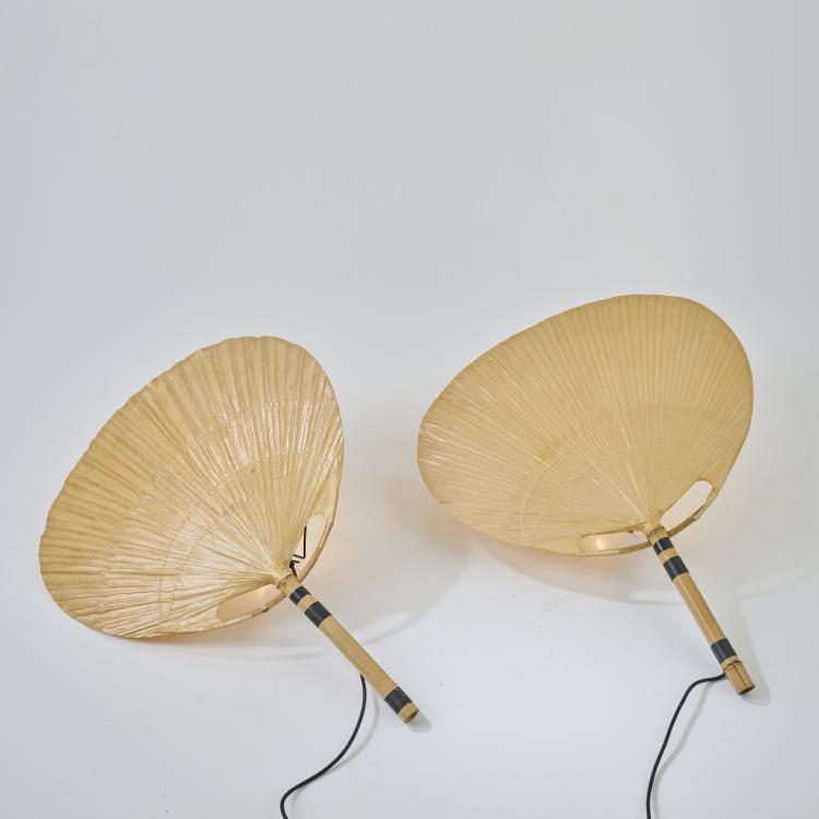 Hauptbild zu Objekt, Two wall lights 'Uchiwa III', 1973, Ingo Maurer, Design M, Maurer, Ingo, M&uuml;nchen, 172A 44